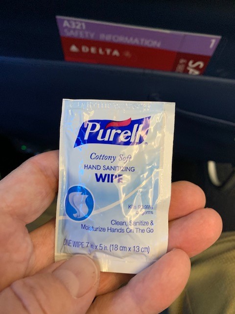 Purell Wipe - Flying after COVID